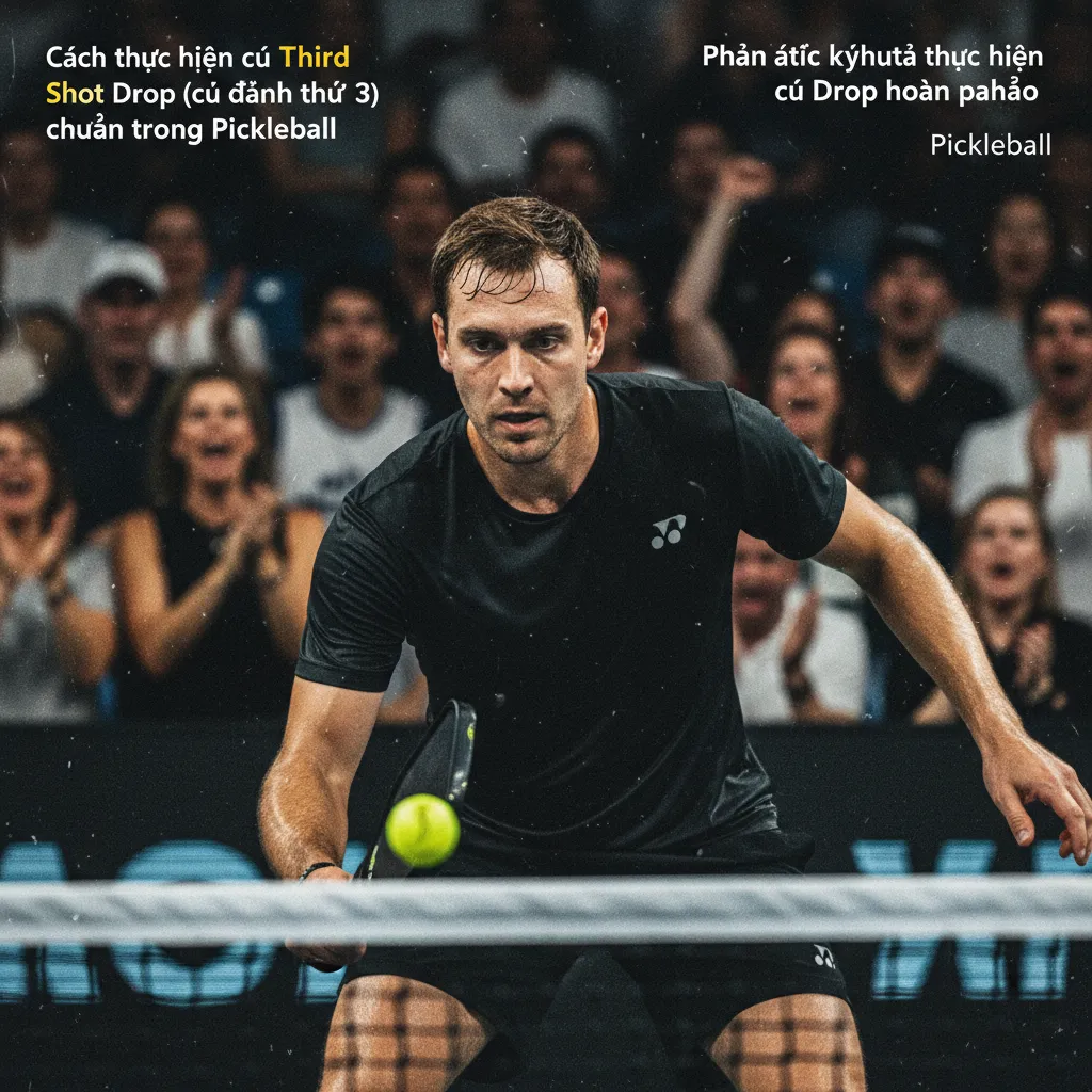 Pickleball player performing a Third Shot Drop