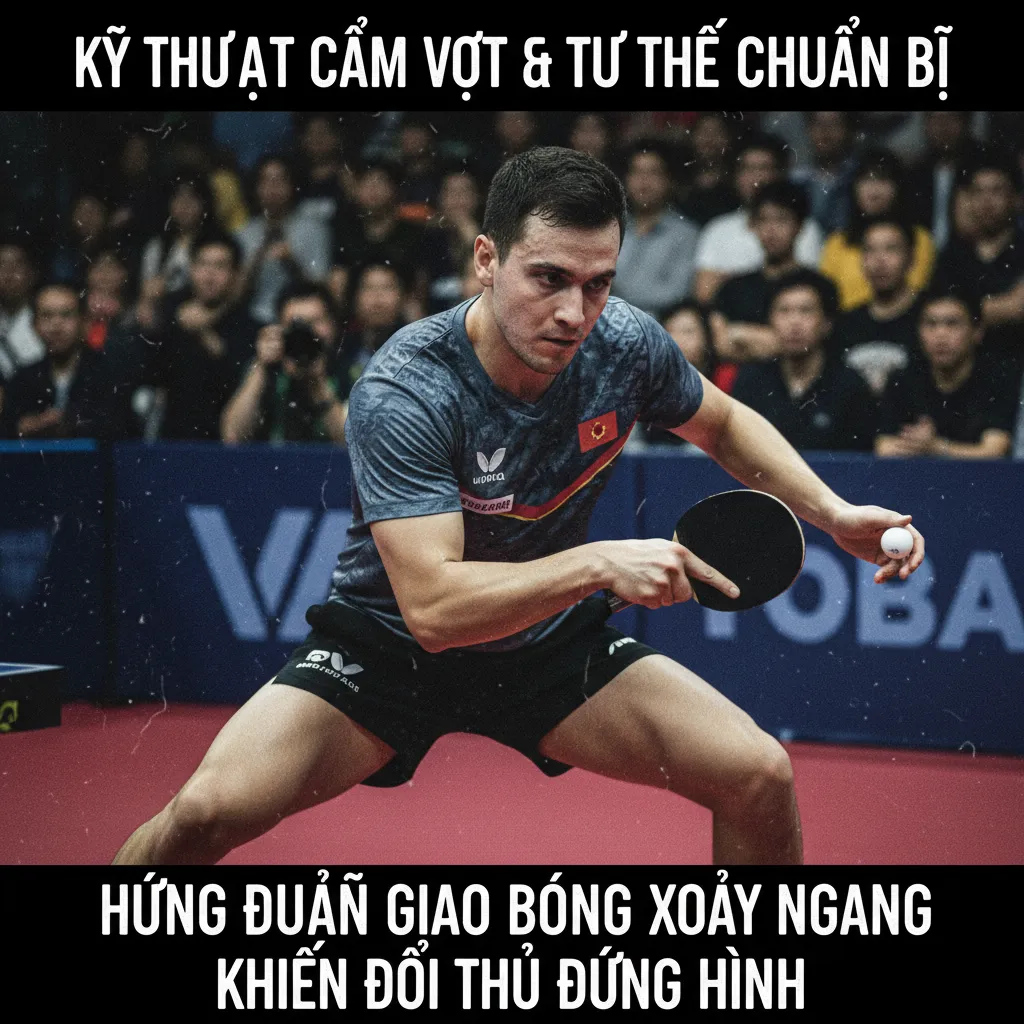 Quy trình thực hiện cú giao bóng xoáy ngang trong bóng bàn